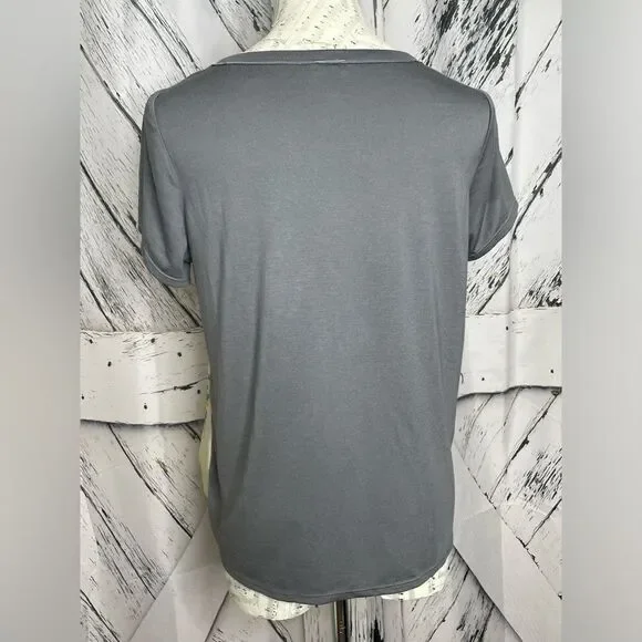 Anthropologie Tiny Short Sleeve Floral Mix Media Tie Front XS - Picture 4 of 7